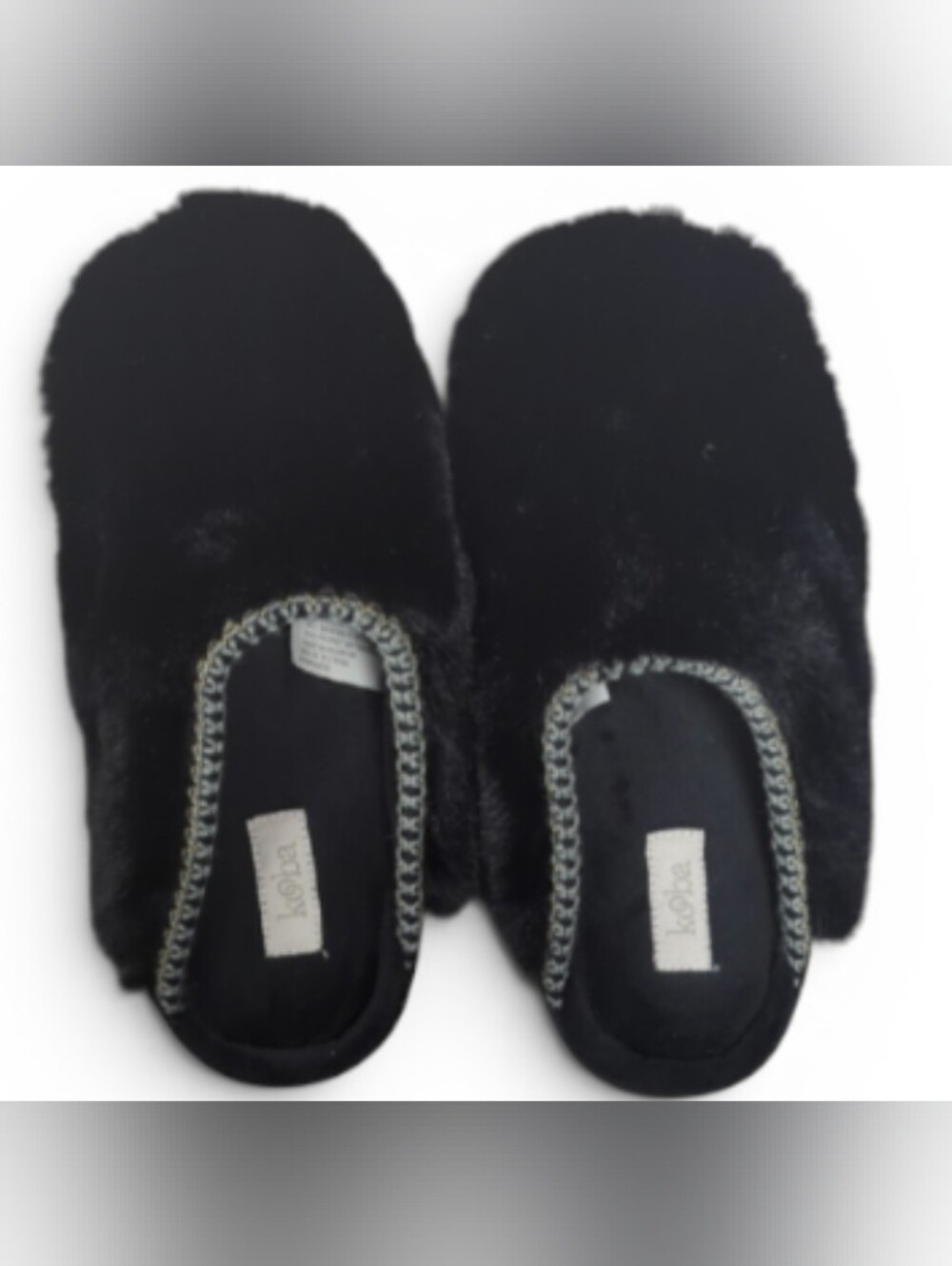 Kooba Plush Black Women's Slippers